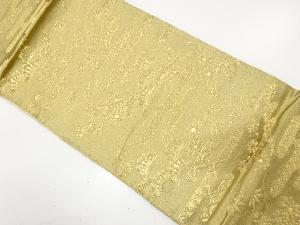 アンティーク　ヱ霞に松笹・菊模様織り出し袋帯（材料）